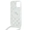 Karl Lagerfeld IML Crossbody Monogram Karl & Choupette Head Back Cover Hülle mit MagSafe für Apple iPhone 15/14 - Transparent 6