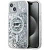 Karl Lagerfeld Liquid Glitter Choupette Head Back Cover Hülle mit MagSafe für Apple iPhone 15 - Transparent 0