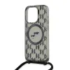 Karl Lagerfeld IML Crossbody Monogram Karl & Choupette Head Back Cover Hülle mit MagSafe für Apple iPhone 15 Pro - Schwarz 5