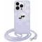 Karl Lagerfeld IML Crossbody Monogram Karl & Choupette Head Back Cover Hülle mit MagSafe für Apple iPhone 15 Pro - Lila