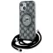 Karl Lagerfeld IML Crossbody Monogram Karl & Choupette Head Back Cover Hülle mit MagSafe für Apple iPhone 15/14 - Schwarz