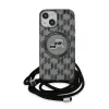 Karl Lagerfeld IML Crossbody Monogram Karl & Choupette Head Back Cover Hülle mit MagSafe für Apple iPhone 15/14 - Schwarz 2