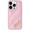 Karl Lagerfeld Diagonal Quilted Script Back Cover Hülle für Apple iPhone 15 Pro Max - Rosa