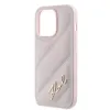 Karl Lagerfeld Diagonal Quilted Script Back Cover Hülle für Apple iPhone 14 Pro - Rosa 6