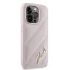 Karl Lagerfeld Diagonal Quilted Script Back Cover Hülle für Apple iPhone 14 Pro Max - Rosa 4
