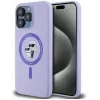 Karl Lagerfeld Silikon Karl & Choupette Heads Ring Back Cover Hülle mit MagSafe für Apple iPhone 15 Pro Max - Lila