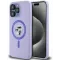 Karl Lagerfeld Silikon Karl & Choupette Heads Ring Back Cover Hülle mit MagSafe für Apple iPhone 15 Pro Max - Lila