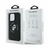 Karl Lagerfeld Silikon Karl & Choupette Heads Ring Back Cover Hülle mit MagSafe für Apple iPhone 16 Pro - Schwarz 4