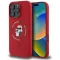 Karl Lagerfeld Silikon Karl & Choupette Heads Ring Back Cover Hülle mit MagSafe für Apple iPhone 16 Pro - Rot