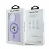 Karl Lagerfeld Silikon Karl & Choupette Heads Ring Back Cover Hülle mit MagSafe für Apple iPhone 16 Pro - Lila 4