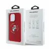 Karl Lagerfeld Silikon Karl & Choupette Heads Ring Back Cover Hülle mit MagSafe für Apple iPhone 16 Pro Max - Rot 5