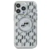 Karl Lagerfeld IML Monogram Karl & Choupette Head Back Cover Hülle mit MagSafe für Apple iPhone 15 Pro - Transparent 3