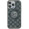 Karl Lagerfeld IML Monogram Karl & Choupette Head Back Cover Hülle mit MagSafe für Apple iPhone 15 - Schwarz