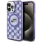Karl Lagerfeld IML Monogram Karl & Choupette Head Back Cover Hülle mit MagSafe für Apple iPhone 15 Pro Max - Lila