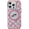 Karl Lagerfeld IML Monogram Karl & Choupette Head Back Cover Hülle mit MagSafe für Apple iPhone 16 - Rosa