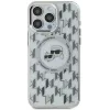 Karl Lagerfeld IML Monogram Karl & Choupette Head Back Cover Hülle mit MagSafe für Apple iPhone 16 - Transparent