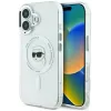Karl Lagerfeld IML Metal Karl Head Back Cover Hülle mit MagSafe für Apple iPhone 16 Plus - Weiß