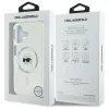 Karl Lagerfeld IML Metal Karl Head Back Cover Hülle mit MagSafe für Apple iPhone 16 - Weiß 8