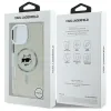 Karl Lagerfeld IML Metal Choupette Head Back Cover Hülle mit MagSafe für Apple iPhone 16 Pro - Weiß 8