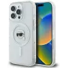 Karl Lagerfeld IML Metal Karl Head Back Cover Hülle mit MagSafe für Apple iPhone 16 Pro - Weiß