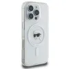 Karl Lagerfeld IML Metal Karl Head Back Cover Hülle mit MagSafe für Apple iPhone 16 Pro - Weiß 4