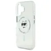 Karl Lagerfeld IML Metal Choupette Head Back Cover Hülle mit MagSafe für Apple iPhone 16 Plus - Weiß 6