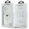 Karl Lagerfeld IML Metal Choupette Head Back Cover Hülle mit MagSafe für Apple iPhone 16 Plus - Weiß 8