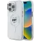 Karl Lagerfeld IML Metal Choupette Head Back Cover Hülle mit MagSafe für Apple iPhone 16 Pro Max - Weiß