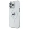 Karl Lagerfeld IML Metal Choupette Head Back Cover Hülle mit MagSafe für Apple iPhone 16 Pro Max - Weiß 2