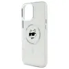 Karl Lagerfeld IML Metal Choupette Head Back Cover Hülle mit MagSafe für Apple iPhone 16 Pro Max - Weiß 6