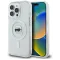 Karl Lagerfeld IML Metal Karl Head Back Cover Hülle mit MagSafe für Apple iPhone 16 Pro Max - Weiß