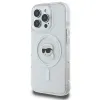 Karl Lagerfeld IML Metal Karl Head Back Cover Hülle mit MagSafe für Apple iPhone 16 Pro Max - Weiß 2