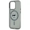 Karl Lagerfeld IML Metal Choupette Head Back Cover Hülle mit MagSafe für Apple iPhone 15 Pro - Schwarz 3