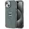 Karl Lagerfeld IML Metal Choupette Head Back Cover Hülle mit MagSafe für Apple iPhone 15 - Schwarz