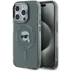 Karl Lagerfeld IML Metal Karl Head Back Cover Hülle mit MagSafe für Apple iPhone 15 Pro Max - Schwarz