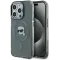 Karl Lagerfeld IML Metal Karl Head Back Cover Hülle mit MagSafe für Apple iPhone 15 Pro Max - Schwarz