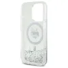 Karl Lagerfeld Liquid Glitter Choupette Head Back Cover Hülle mit MagSafe für Apple iPhone 16 Pro - Transparent 6