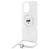 Karl Lagerfeld IML Choupette Head & Cord Back Cover Hülle mit MagSafe für Apple iPhone 16 Pro - Transparent 5