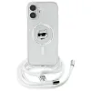 Karl Lagerfeld IML Choupette Head & Cord Back Cover Hülle mit MagSafe für Apple iPhone 16 - Transparent 2