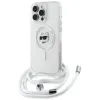 Karl Lagerfeld IML Choupette Head & Cord Back Cover Hülle mit MagSafe für Apple iPhone 16 Pro Max - Transparent