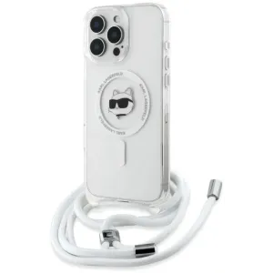 Karl Lagerfeld IML Choupette Head & Cord Back Cover Hülle mit MagSafe für Apple iPhone 16 Pro Max - Transparent