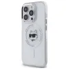Karl Lagerfeld IML Metal Choupette Head Back Cover Hülle mit MagSafe für Apple iPhone 14 Pro - Weiß 2