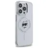 Karl Lagerfeld IML Metal Choupette Head Back Cover Hülle mit MagSafe für Apple iPhone 14 Pro - Weiß 4
