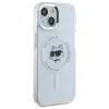Karl Lagerfeld IML Metal Choupette Head Back Cover Hülle mit MagSafe für Apple iPhone 15 Plus - Weiß 4