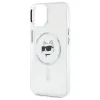 Karl Lagerfeld IML Metal Choupette Head Back Cover Hülle mit MagSafe für Apple iPhone 15 - Weiß 6