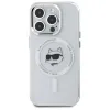 Karl Lagerfeld IML Metal Choupette Head Back Cover Hülle mit MagSafe für Apple iPhone 15 Pro Max - Weiß 3