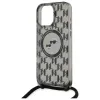 Karl Lagerfeld IML Crossbody Monogram Karl & Choupette Head Back Cover Hülle mit MagSafe für Apple iPhone 16 Pro - Schwarz 5