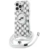 Karl Lagerfeld IML Crossbody Monogram Karl & Choupette Head Back Cover Hülle mit MagSafe für Apple iPhone 16 Pro - Transparent