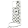 Karl Lagerfeld IML Crossbody Monogram Karl & Choupette Head Back Cover Hülle mit MagSafe für Apple iPhone 16 Pro - Transparent 5