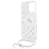 Karl Lagerfeld IML Crossbody Monogram Karl & Choupette Head Back Cover Hülle mit MagSafe für Apple iPhone 16 Pro - Transparent 6
